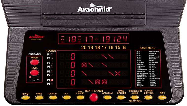 Arachnid Cricket Pro Tournament-Quality Electronic Dartboard up to 40 Games and 315 Variations (Including Popular Cricket Modes) - Image 2