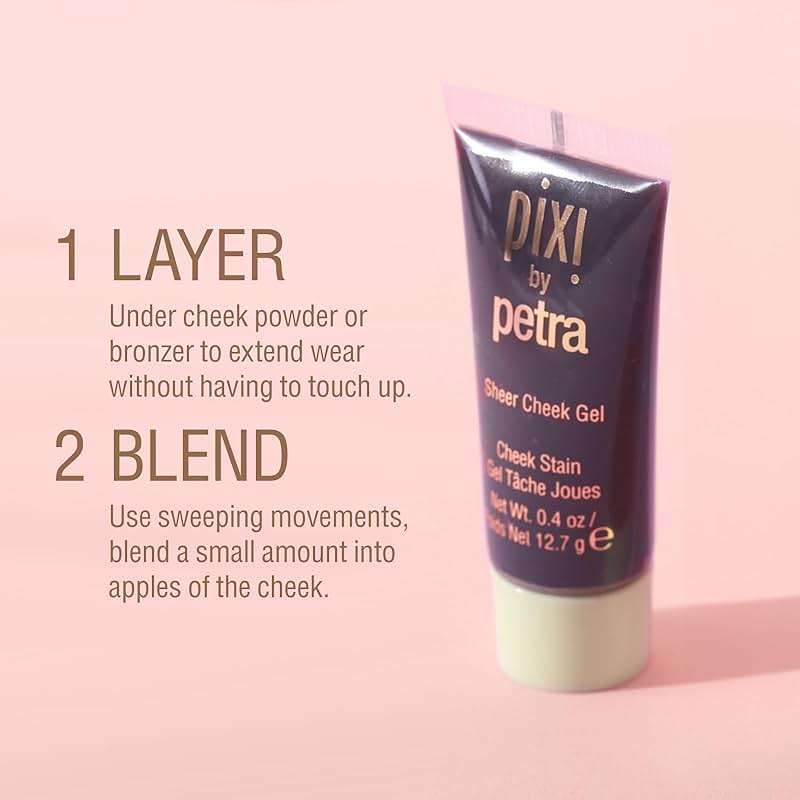 Pixi Sheer Cheek Gel - Flushed | Gel Blush For A Sheer Flush Of Colour | Oil-Free & Fragrance-Free Hydrating Liquid Blush | 0.45 Fl Oz - Image 4
