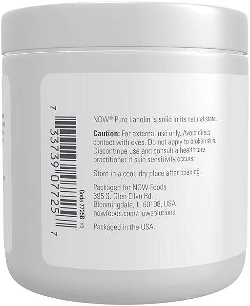 NOW Solutions, Pure Lanolin, Wind and Harsh Environment Skin Protectant, Thick Jelly, For Rough Dry Skin, 7-Ounce - Image 3
