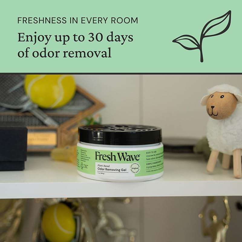 Fresh Wave Odor Removing Gel, 7 oz., Pack of 3 - Odor Absorbers for Home, Safer Odor Relief, Natural Plant-Based Odor Eliminator, Every 7 oz. lasts 15-30 Days, For Cooking, Trash & Pets - Image 5