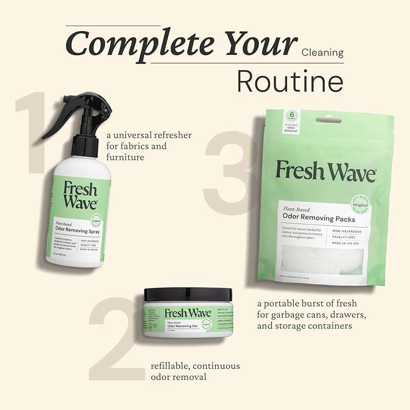 Fresh Wave Odor Removing Gel, 7 oz., Pack of 3 - Odor Absorbers for Home, Safer Odor Relief, Natural Plant-Based Odor Eliminator, Every 7 oz. lasts 15-30 Days, For Cooking, Trash & Pets - Image 7