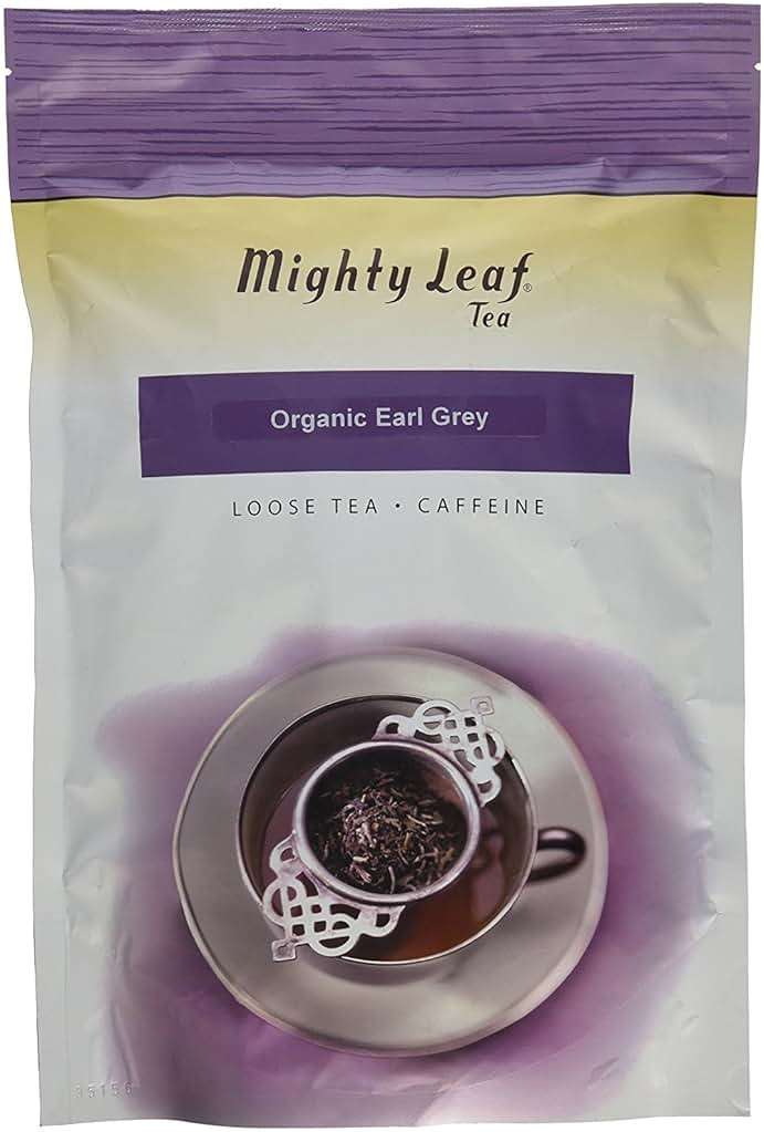 Mighty Leaf Organic Earl Grey Tea, 1 lb Loose Leaf Bag, Rich and Aromatic Black Tea with Bergamot - Image 1
