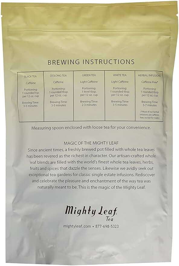 Mighty Leaf Organic Earl Grey Tea, 1 lb Loose Leaf Bag, Rich and Aromatic Black Tea with Bergamot - Image 2