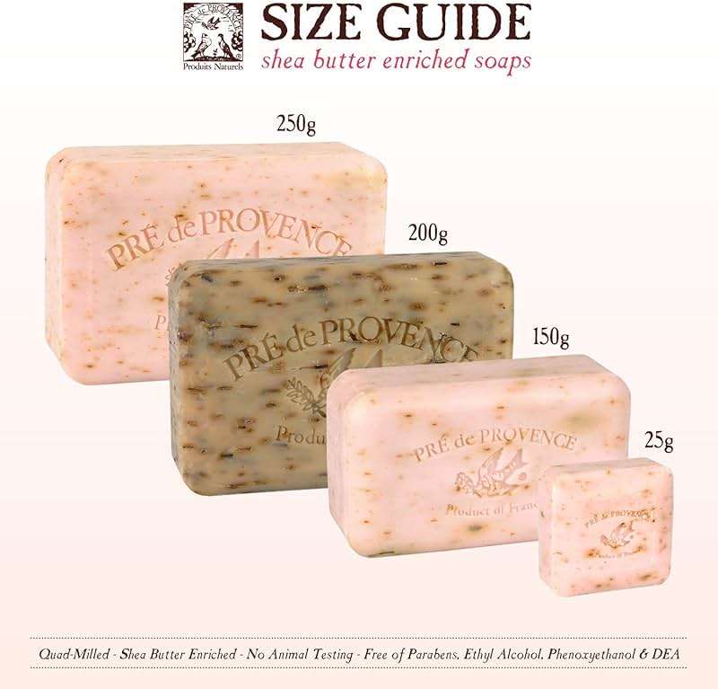 Pre de Provence Artisanal French Moisturizing Soap Bar, Shea Butter Enriched, Quad Milled for Long Lasting Rich Smooth Lather, 5.3 Ounce, Honey Almond - Image 15