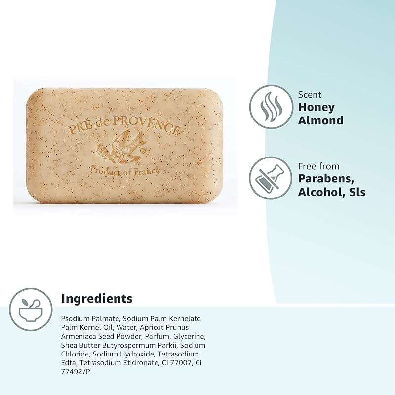 Pre de Provence Artisanal French Moisturizing Soap Bar, Shea Butter Enriched, Quad Milled for Long Lasting Rich Smooth Lather, 5.3 Ounce, Honey Almond - Image 16