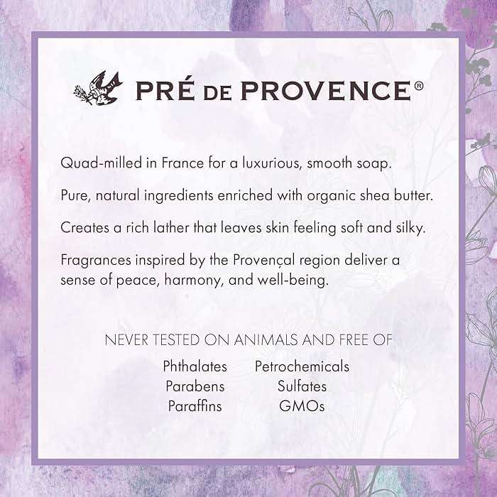 Pre de Provence Artisanal French Moisturizing Soap Bar, Shea Butter Enriched, Quad Milled for Long Lasting Rich Smooth Lather, 5.3 Ounce, Honey Almond - Image 7
