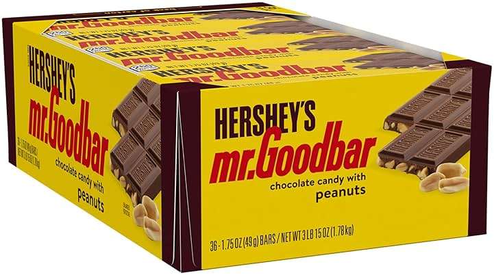 HERSHEY'S MR. GOODBAR Chocolate with Peanuts Candy Bars, 1.75 oz (36 Count) - Image 2
