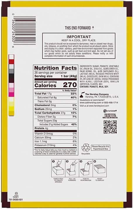 HERSHEY'S MR. GOODBAR Chocolate with Peanuts Candy Bars, 1.75 oz (36 Count) - Image 3