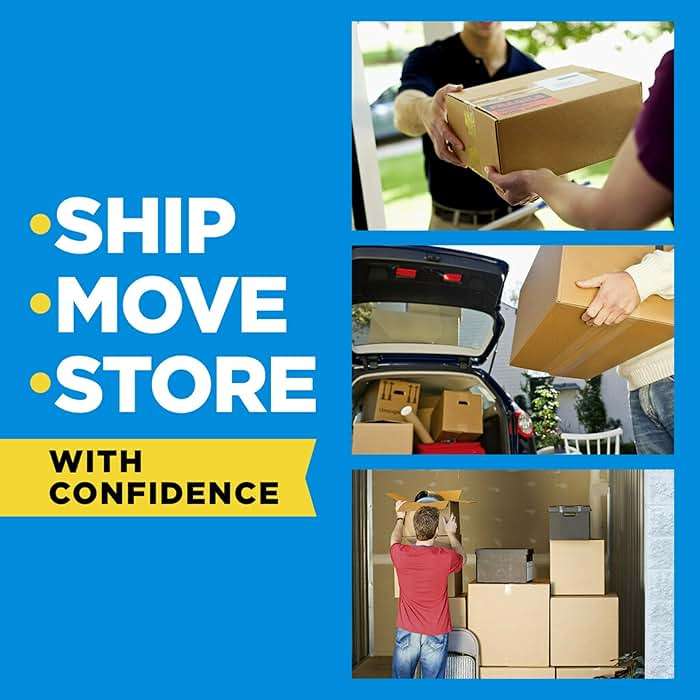 Scotch Heavy Duty Shipping Packing Tape, Clear, Packing Tape for Moving Boxes and Packaging Supplies, 1.88 in. x 22.2 yd., 6 Roll Dispensers, Moving Supplies - Image 9