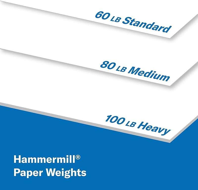 Hammermill Cardstock, Premium Color Copy, 80 lb, 8.5 x 11 - 1 Pack (250 Sheets) - 100 Bright, Made in the USA Card Stock, 120023R, White - Image 7