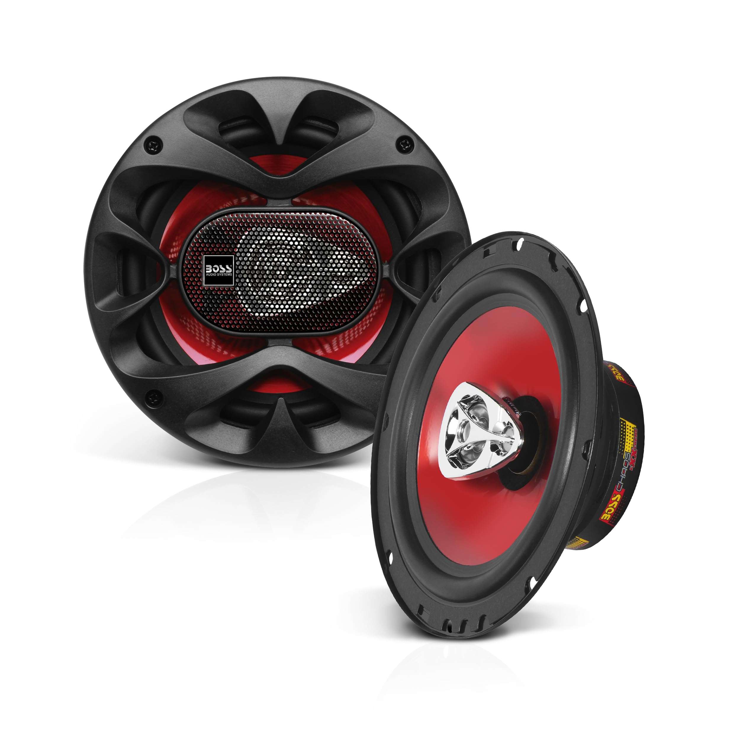 BOSS Audio Systems CH6530 Chaos Series 6.5 Inch Car Door Speakers - 300 Watts (Pair), 3 Way, Full Range, Tweeters, Coaxial, Sold in Pairs - Image 1