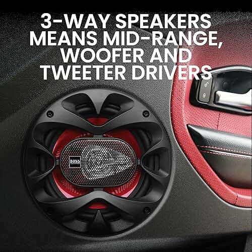 BOSS Audio Systems CH6530 Chaos Series 6.5 Inch Car Door Speakers - 300 Watts (Pair), 3 Way, Full Range, Tweeters, Coaxial, Sold in Pairs - Image 3