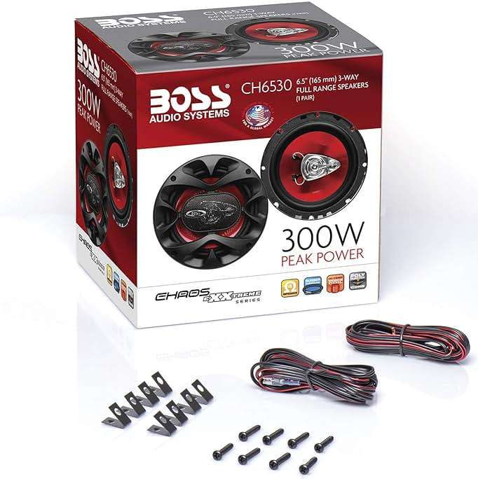 BOSS Audio Systems CH6530 Chaos Series 6.5 Inch Car Door Speakers - 300 Watts (Pair), 3 Way, Full Range, Tweeters, Coaxial, Sold in Pairs - Image 6
