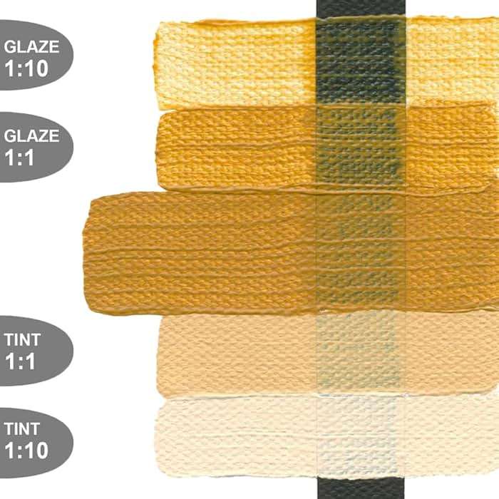 5 Oz Heavy Body Acrylic Color Paints Color: Yellow Ochre - Image 4