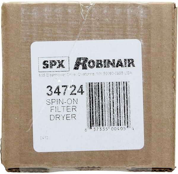 Robinair 34724 A/C Recycling Filter-Drier Spin-On Replacement Filter - Compatible with 34288, 34288NI, 34788, 34788NI, 34788NI-H, 34888HD, 34988, 34988NI, 34998, AC1234-4/6/9 RRR Machines + More - Image 5