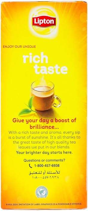 Lipton Yellow Label International Blend | Lipton Tea Bags |Black Tea| Premium Quality | 200 Grams (Pack of 1) - Image 7