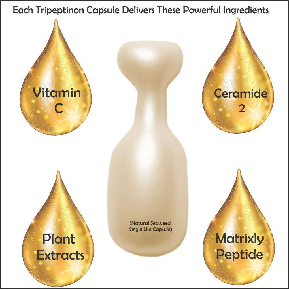 AminoGenesis Tripeptinon Cermide Age Defying, Lifting and Firming Renewal Serum for Restoring Youth, 40 Capsules - Image 3
