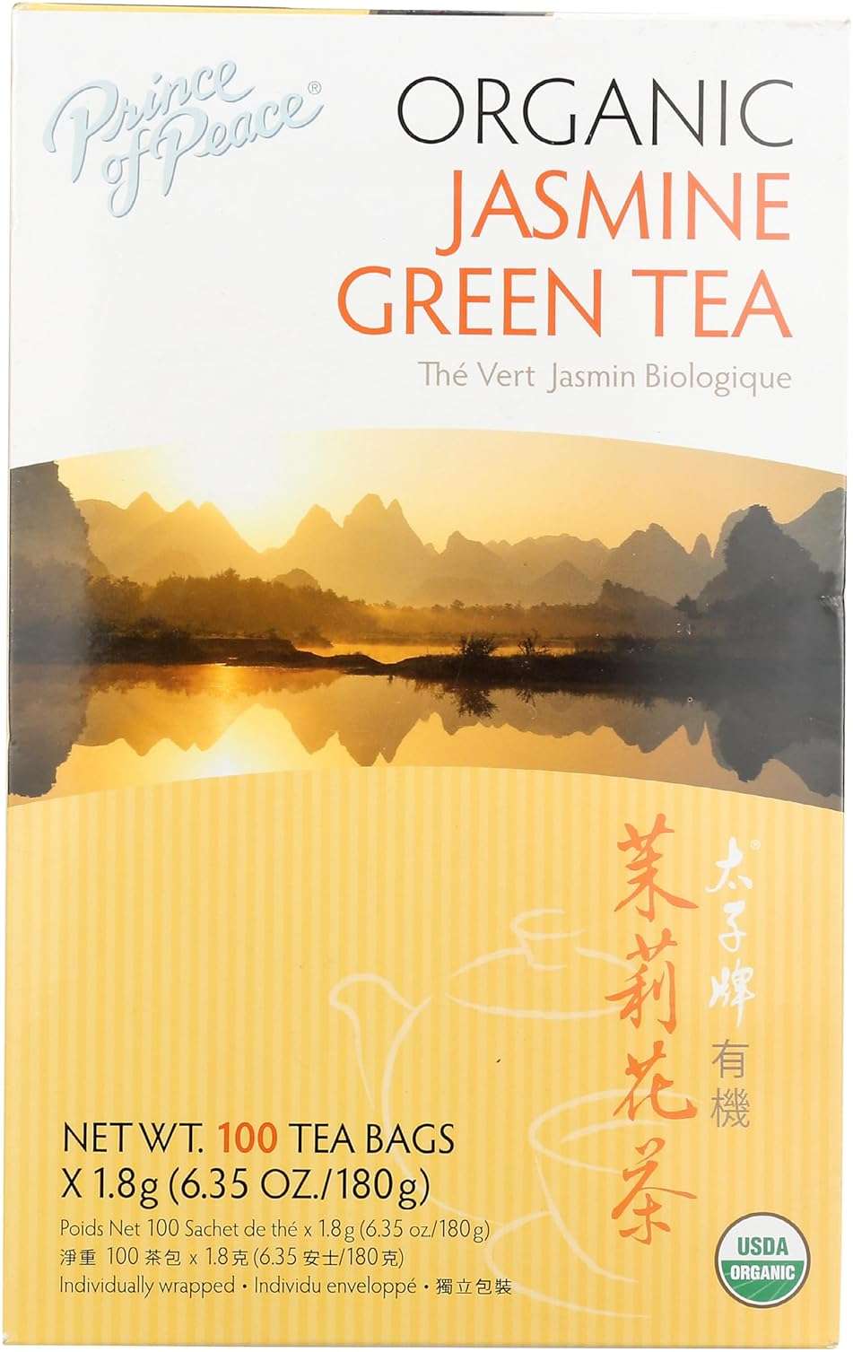 Prince of Peace® Organic Jasmine Green Tea 100 ct - Image 1
