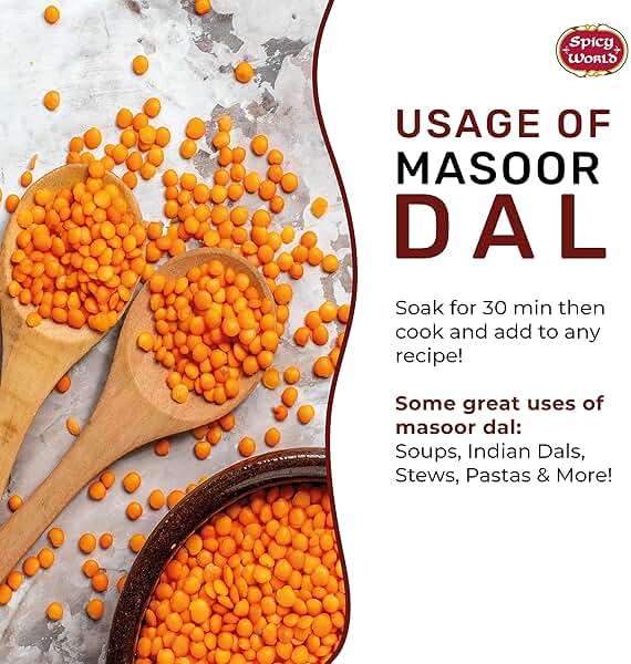 Masoor Dal 4 Pound Bag - Split Red Lentils Dry - All Natural, Pure, Vegan - Resealable Bag by Spicy World - Image 5