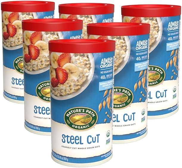 Nature's Path Organic Steel Cut Oats Instant Oatmeal, 30 oz (Pack of 6), Non-GMO - Image 3