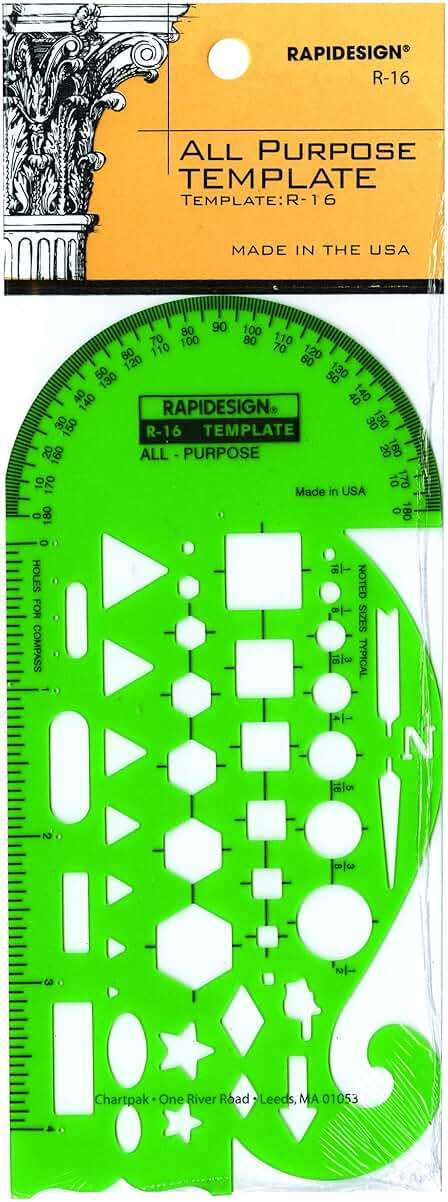 Rapidesign All-Purpose Template, 1 Each (R16) - Image 1