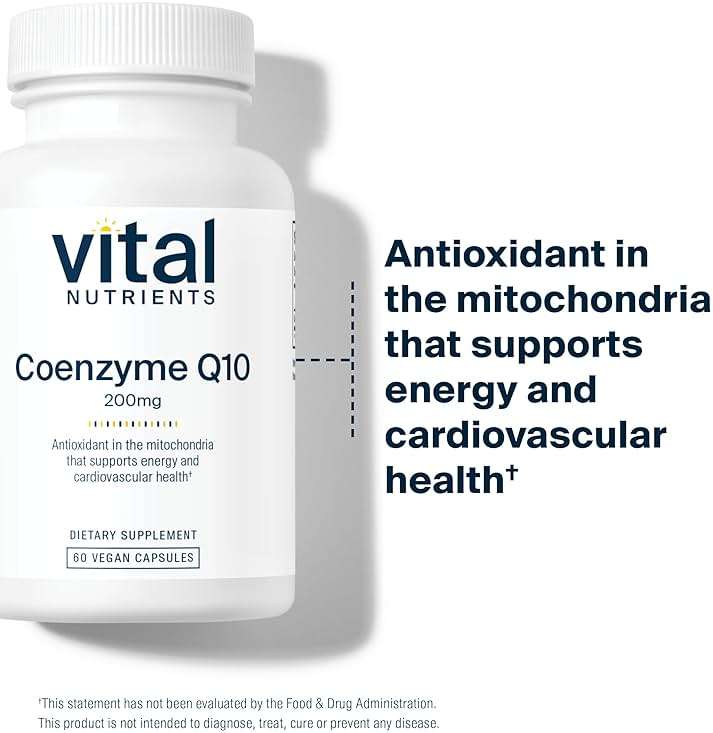 Vital Nutrients CoQ10 200mg - Vegan Supplement - Potent Antioxidant of CoEnzyme Q10 to Support Heart Health and Energy Levels* - Gluten, Dairy and Soy Free - Non-GMO - 60 Capsules - Image 6