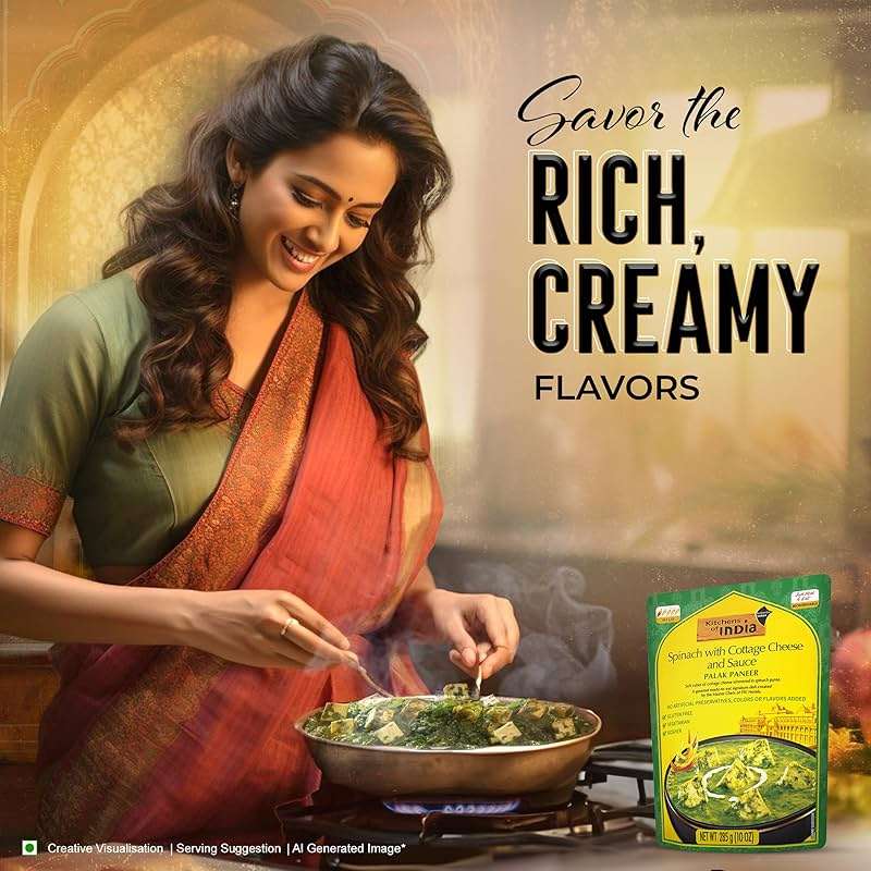 Kitchens Of India Ready To Eat Palak Paneer, Spinach & Cottage Cheese, 10-Ounce Boxes (Pack of 6) - Image 4