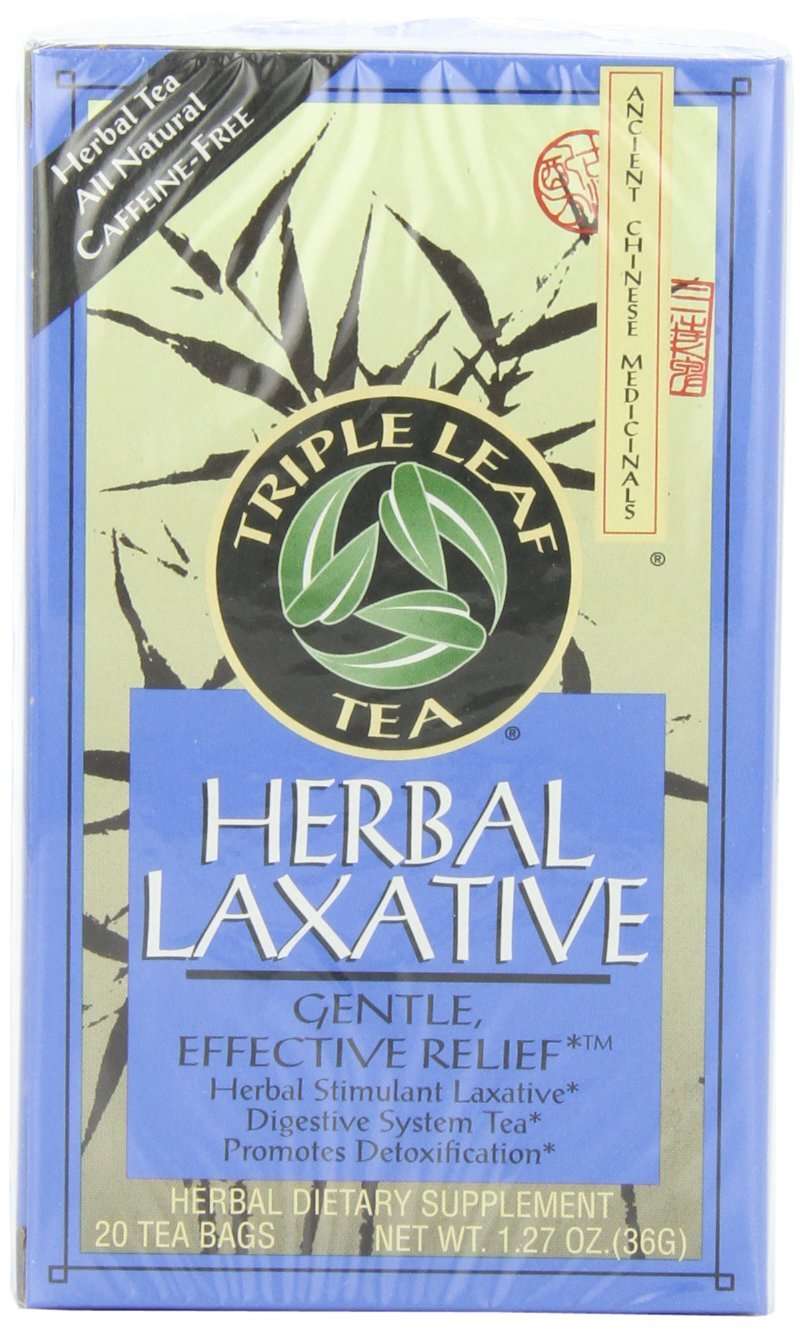 Triple Leaf Tea, Herbal Laxative, 20 Tea Bags (Pack of 6) - Image 1