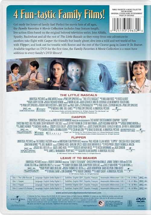 Family Favorites 4-Movie Collection (The Little Rascals / Casper / Flipper / Leave It to Beaver) - Image 2
