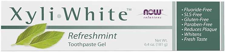 NOW Foods Solutions, Xyliwhite™ Toothpaste Gel, Refreshmint, Cleanses and Whitens, Fresh Taste, 6.4-Ounce - Image 1