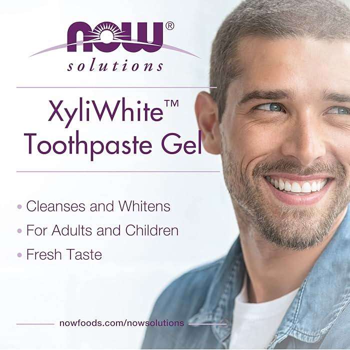 NOW Foods Solutions, Xyliwhite™ Toothpaste Gel, Refreshmint, Cleanses and Whitens, Fresh Taste, 6.4-Ounce - Image 4