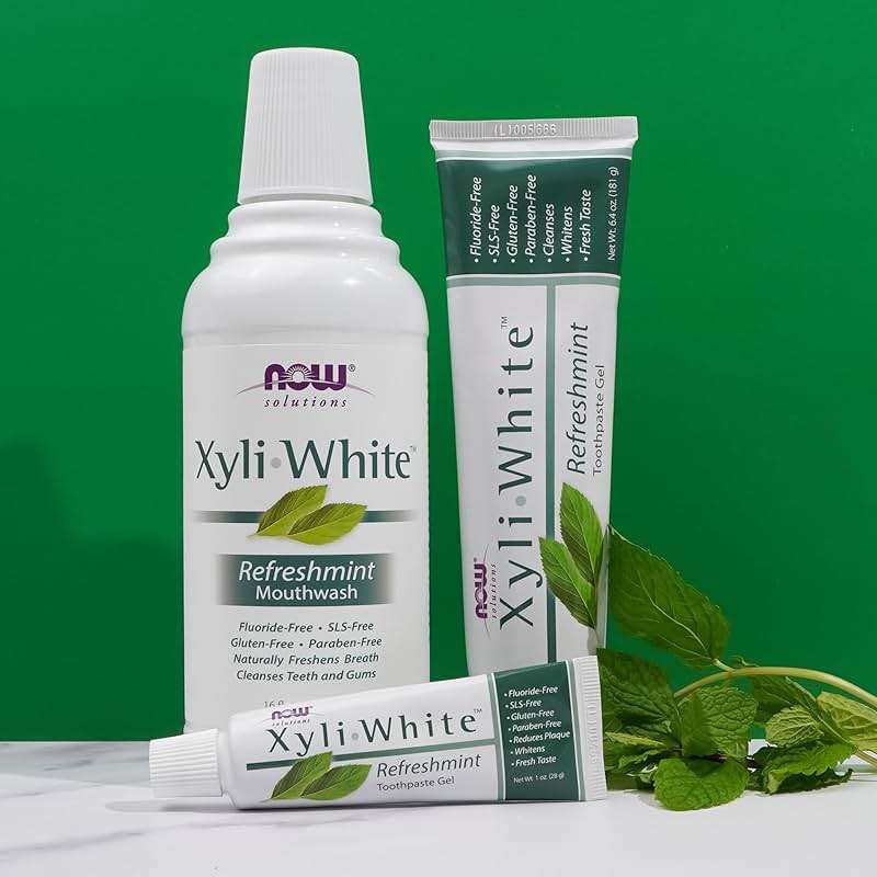 NOW Foods Solutions, Xyliwhite™ Toothpaste Gel, Refreshmint, Cleanses and Whitens, Fresh Taste, 6.4-Ounce - Image 5