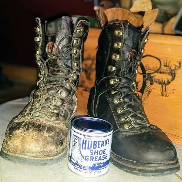 Huberd's Shoe Grease 7.5 oz, Leather Conditioner and Waterproofer for Boots, Shoes, Saddles, and Gear. Beeswax and Pine Tar Formula. Since 1921. - Image 2