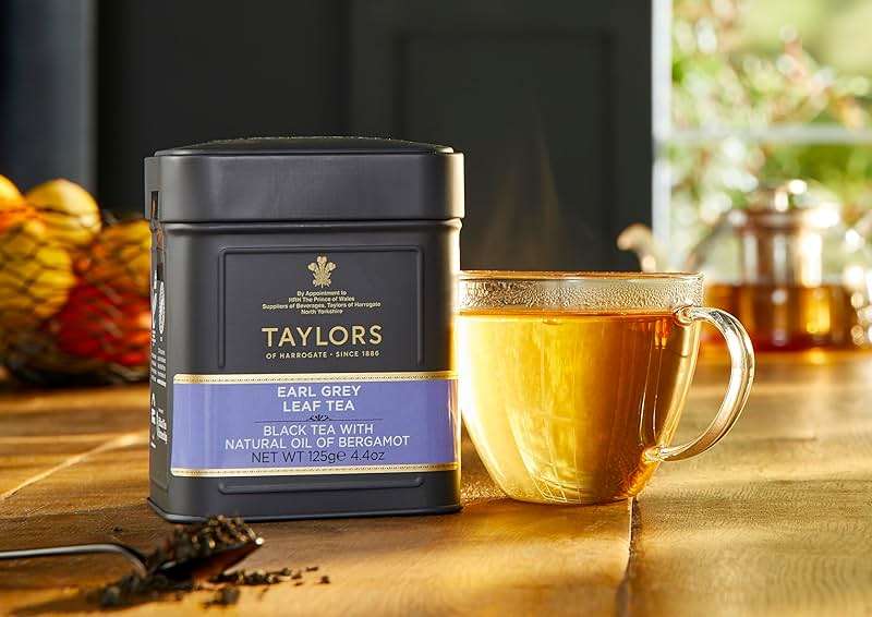 Taylors of Harrogate Earl Grey, Loose Leaf, 4.41 Ounce Tin Caddy (Pack of 1), Fragrant, Delicate & Light, Caffeinated, Premium Whole Leaf Tea - Image 3