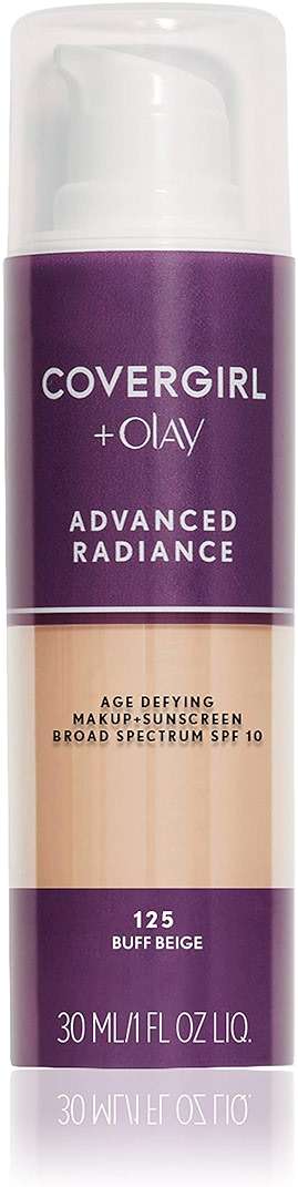 COVERGIRL Advanced Radiance Age-Defying Foundation Makeup, Buff Beige, 1 oz (Packaging May Vary) - Image 1