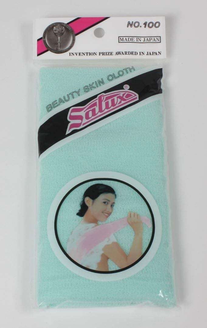 Salux Nylon Japanese Beauty Skin Bath Wash Cloth/Towel- Aquamarine Green - Image 1