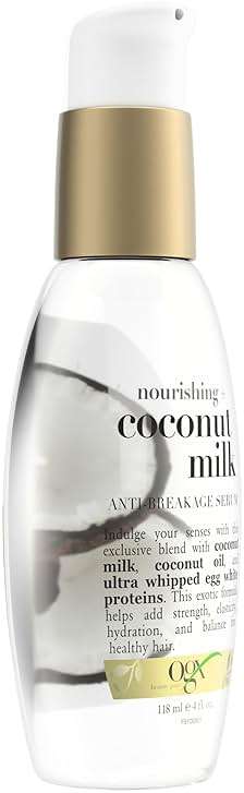 OGX Nourishing + Coconut Milk Anti-Breakage Serum, 4 Fl Oz - Image 3