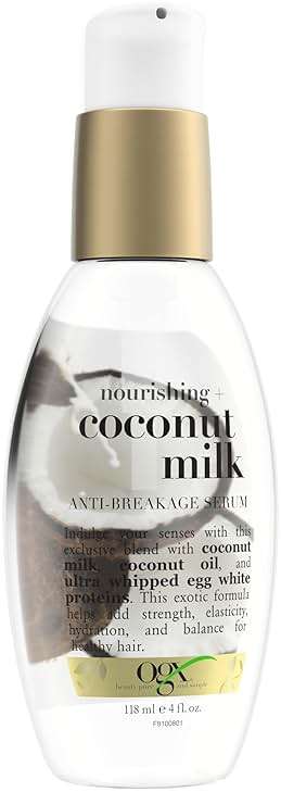OGX Nourishing + Coconut Milk Anti-Breakage Serum, 4 Fl Oz - Image 6