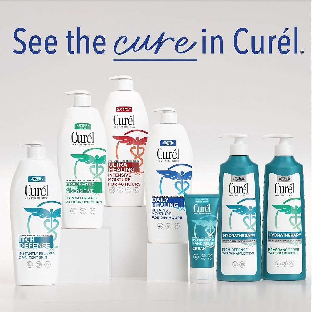 Curel Ultra Healing Intensive Fragrance-Free Lotion For Extra-Dry Skin, Dermatologist Recommended, Ideal for Sensitive Skin, Cruelty Free, Paraben Free, 20 Oz - Image 7