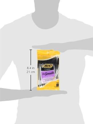 BIC Cristal Xtra Smooth Ballpoint Pen, Medium Point (1.0mm), Black, For Everyday Writing Activities, 10-Count - Image 2