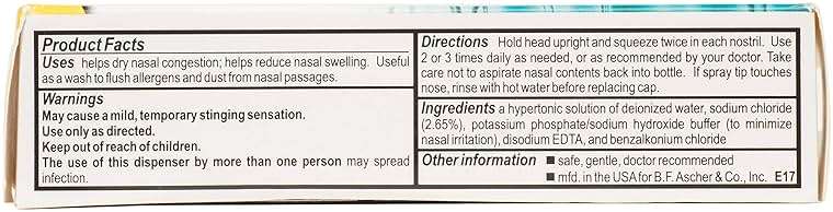 AYR Allergy & Sinus Hypertonic Saline Nasal Mist, White, 1.69 Fl Oz - Image 4