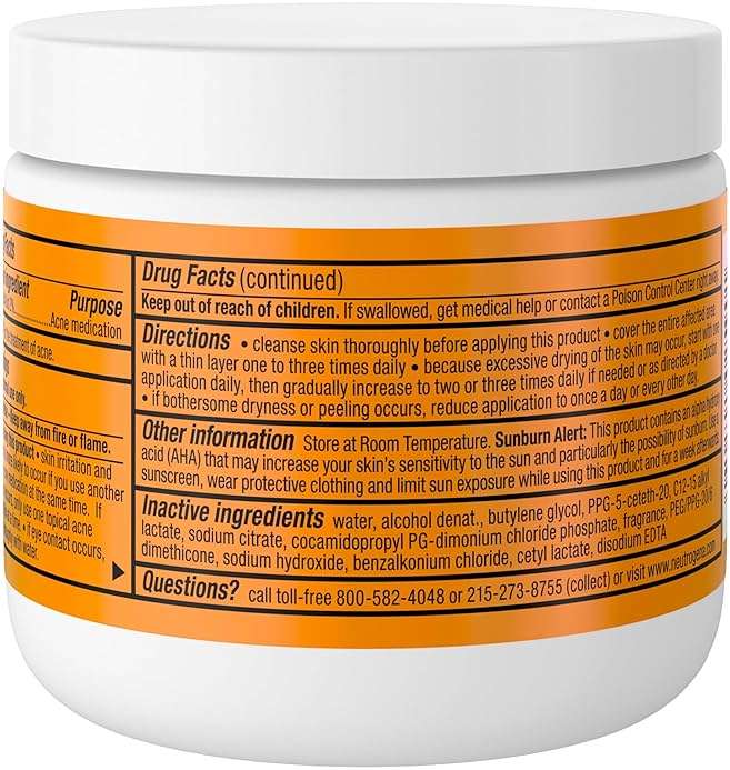Neutrogena Rapid Clear Acne Treatment Pads with Salicylic Acid Facial Cleanser for Face Cleansing and Oil Removal, Helps Fight Pimples, 60 Count, Resealable Jar - Image 9