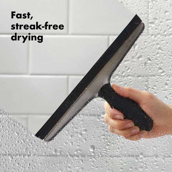 OXO Good Grips Stainless Steel Squeegee - All-Purpose for Bathroom, Glass Shower Doors, Mirrors, Tiles, Countertops and Car Windows - Streak Free - Image 3