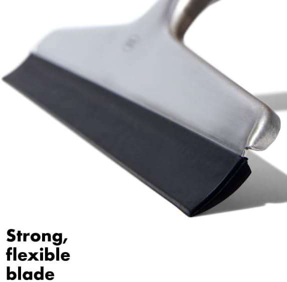 OXO Good Grips Stainless Steel Squeegee - All-Purpose for Bathroom, Glass Shower Doors, Mirrors, Tiles, Countertops and Car Windows - Streak Free - Image 4