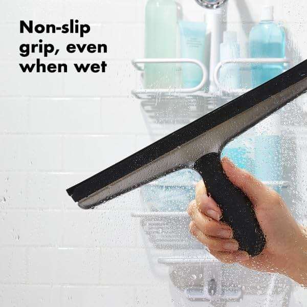 OXO Good Grips Stainless Steel Squeegee - All-Purpose for Bathroom, Glass Shower Doors, Mirrors, Tiles, Countertops and Car Windows - Streak Free - Image 6