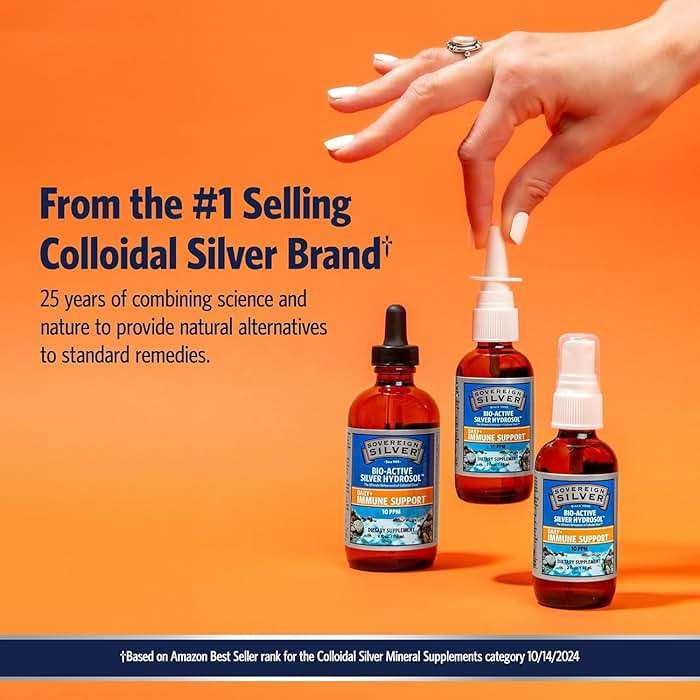 Sovereign Silver Immune Support - Colloidal Silver, Bio-Active Silver Hydrosol, 10 ppm, Liquid Dropper, 4 Fl Oz, (118 mL) - Image 6