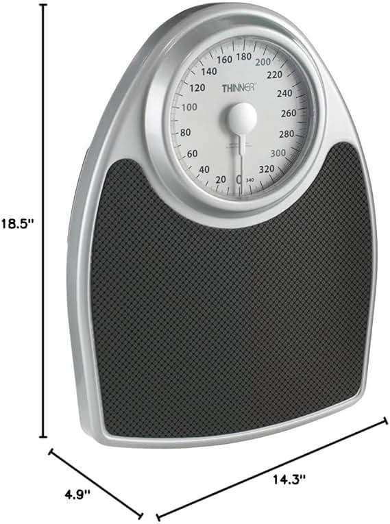 Thinner by Conair Scale for Body Weight, Analog Bathroom Scale in Black - Image 2