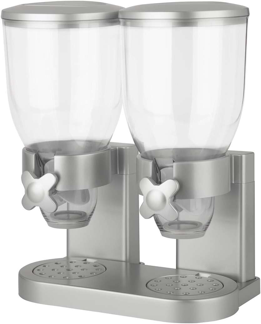 Zevro /GAT202 Indispensable Dry Food Dispenser, Dual Control, Silver - Image 1