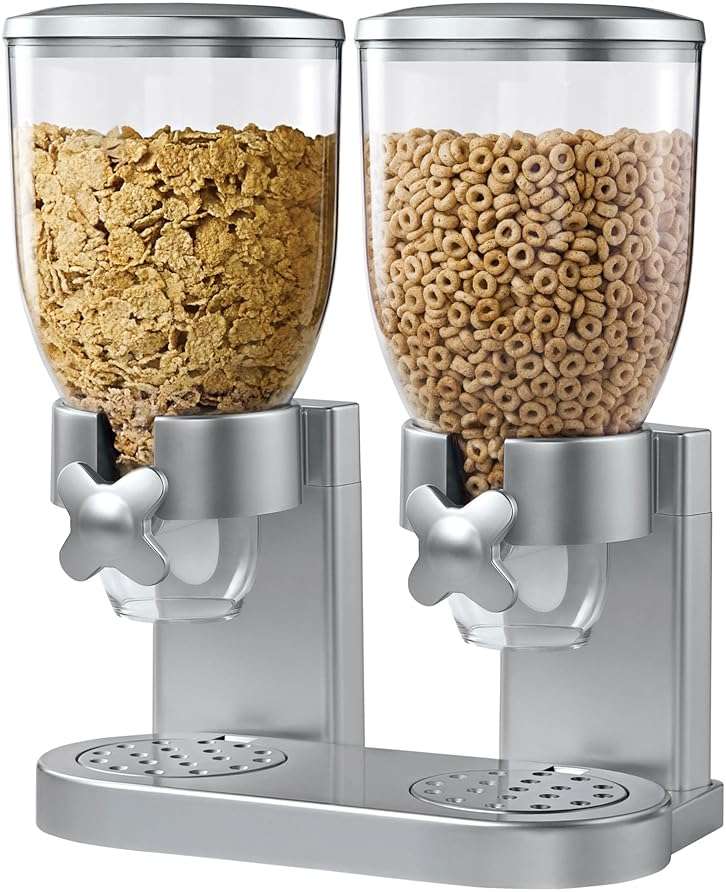 Zevro /GAT202 Indispensable Dry Food Dispenser, Dual Control, Silver - Image 6