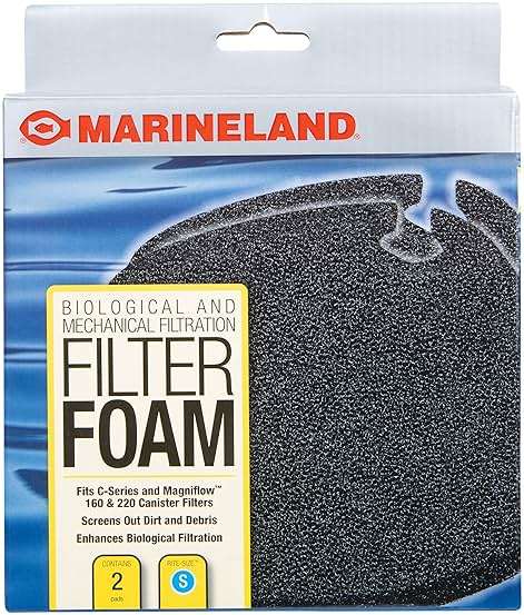 Marineland Filter Foam 2 Count, Supports Biological And Mechanical aquarium Filtration, Rite-Size S - Image 1